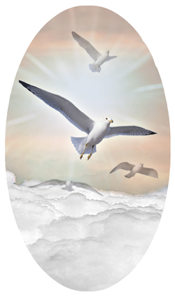 DNSBLUF 101 BZ Journey Home Clouds Birds Bronze